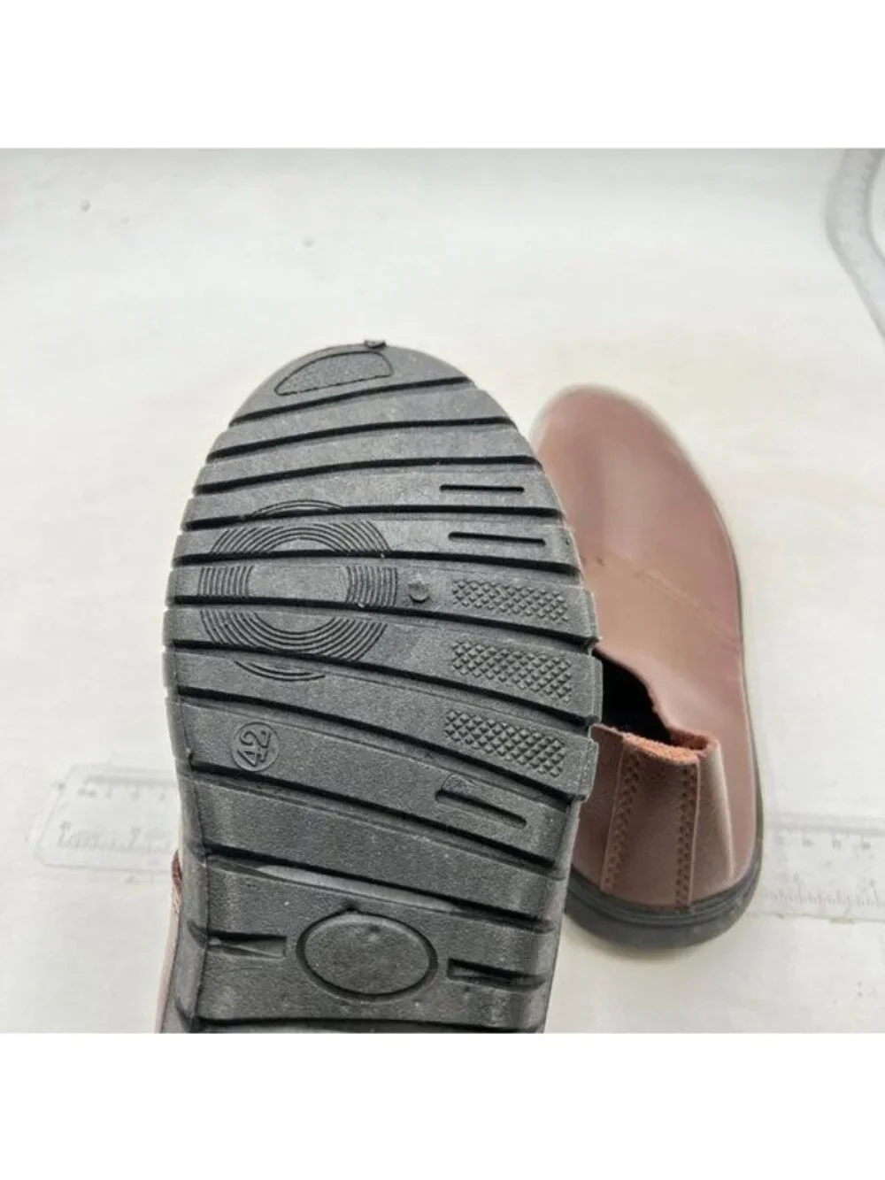 Men's Genuine Leather Loafer Shoes Slip On Soft Breathable Stitching Shoes Brown